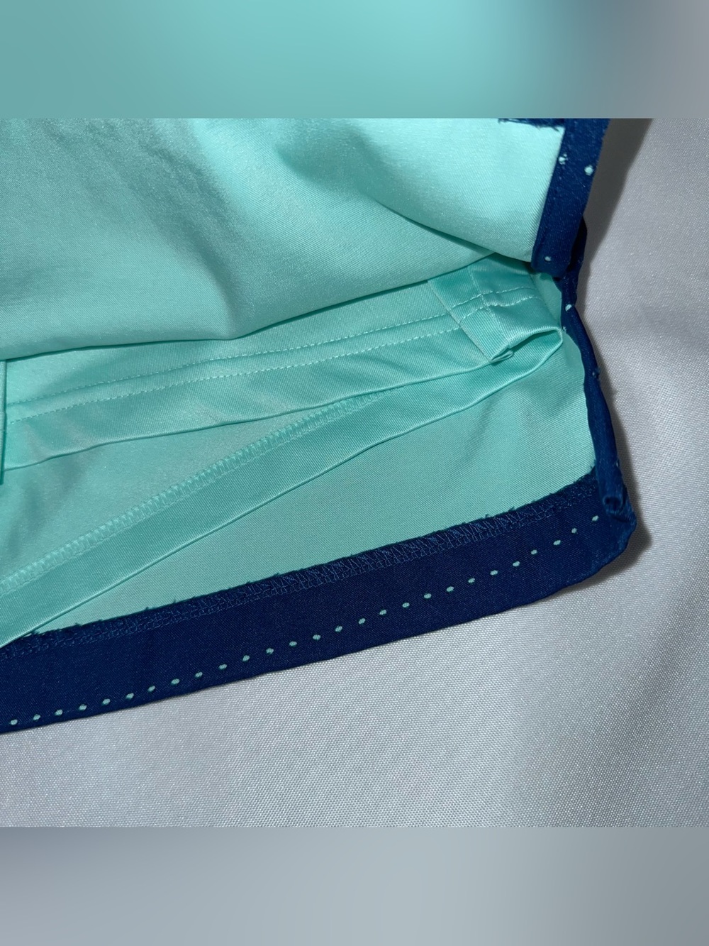 Lady Hagen golf skort navy Blue with green Dot Stripe underlayer size 0 - Picture 3 of 9